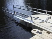 drive up dock with railings