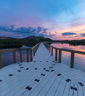 Floating Dock Walkway Sunset