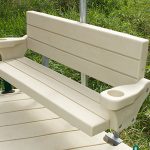 Polyethylene bench with cup holders