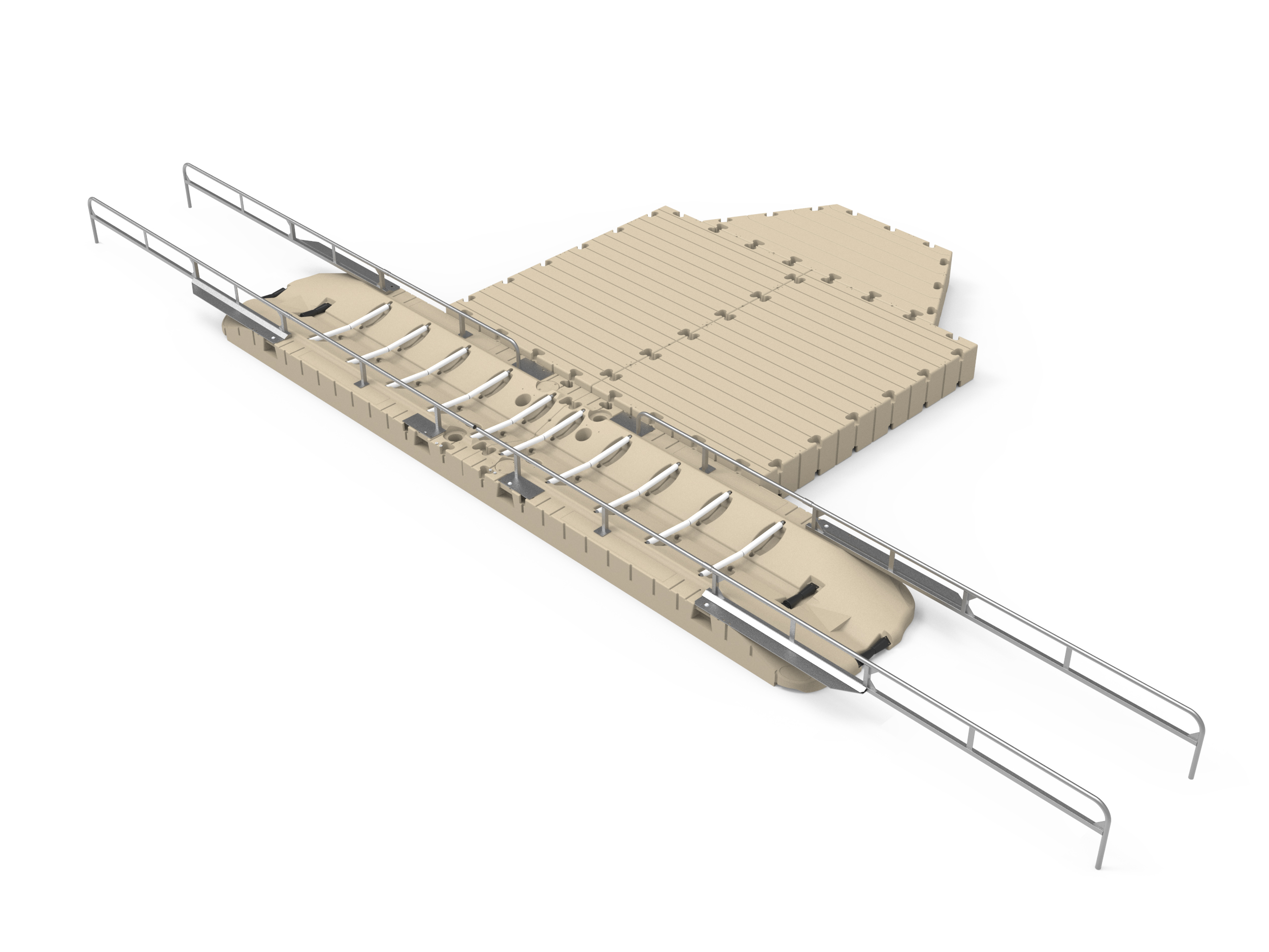 Dock with launch system view from above