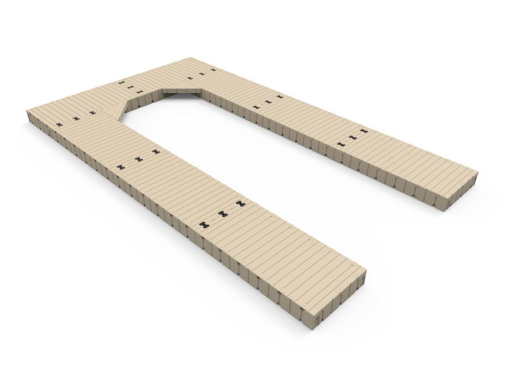 CAD side length view of I-Shape dock