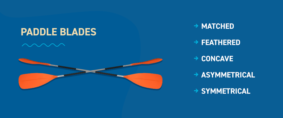 The different types of kayak paddle blades