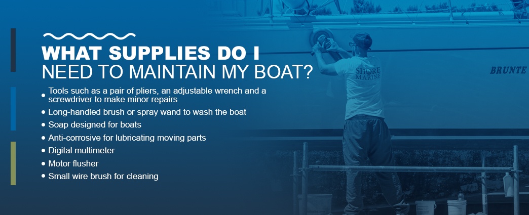 Supplies needed to maintain a boat