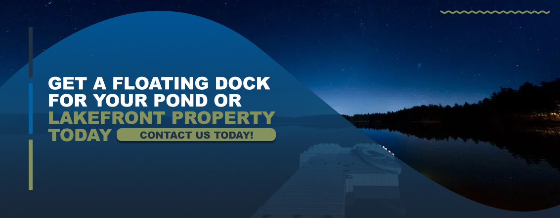 Get a floating dock for your pond or lakefront property 