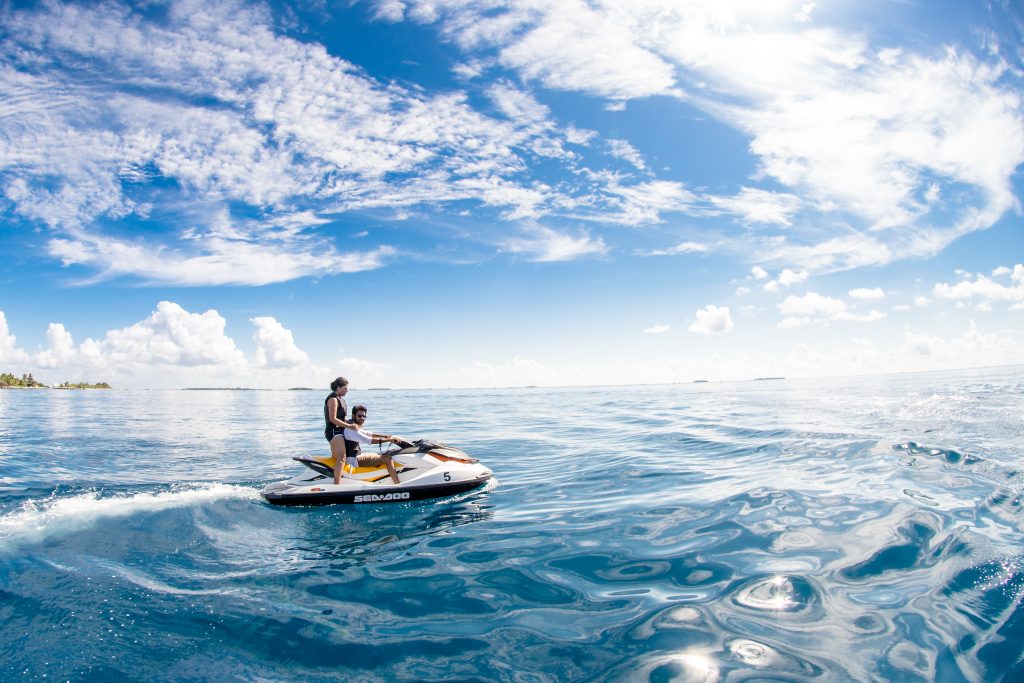 Couple on jet ski