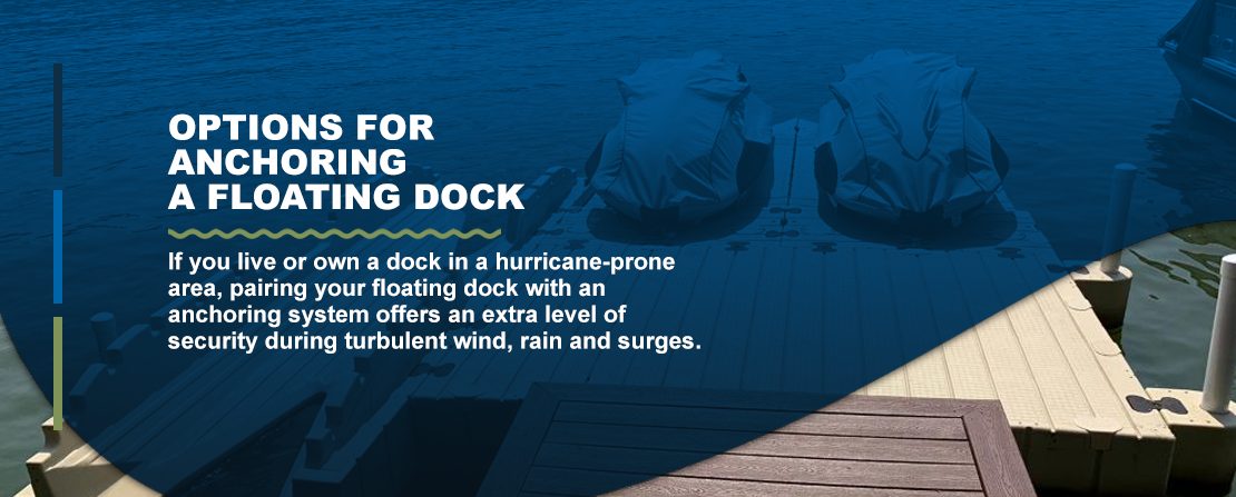 Options for anchoring floating docks