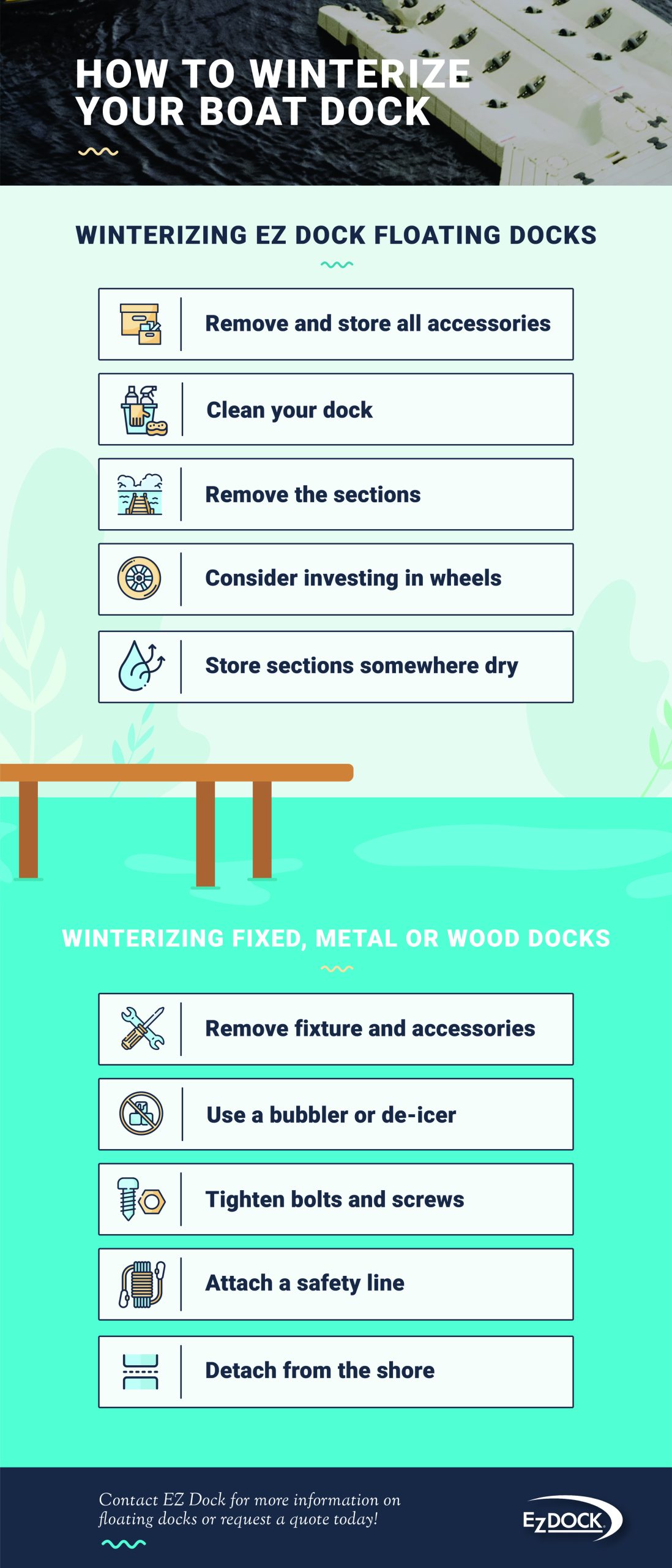 How to winterize EZ Dock floating docks 