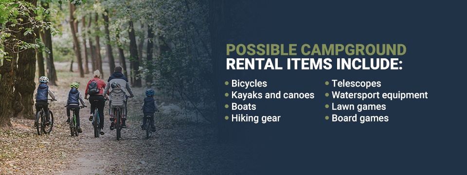 Campground rental items 