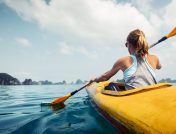 Girl kayaking