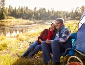 Senior Couple On Autumn Camping Trip