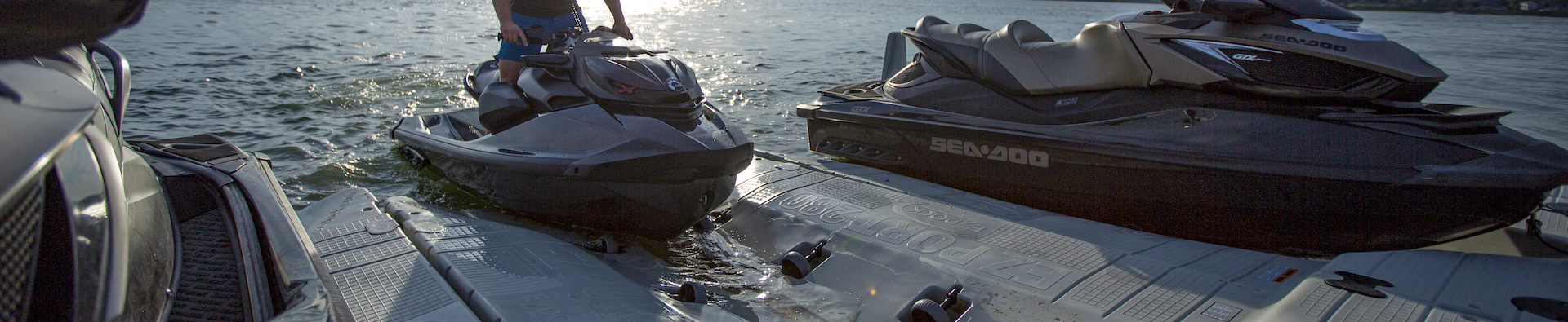 jet skier docking his Sea-Doo