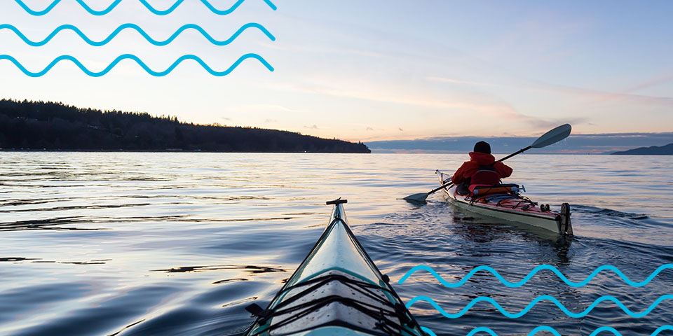 Kayaking in the winter 